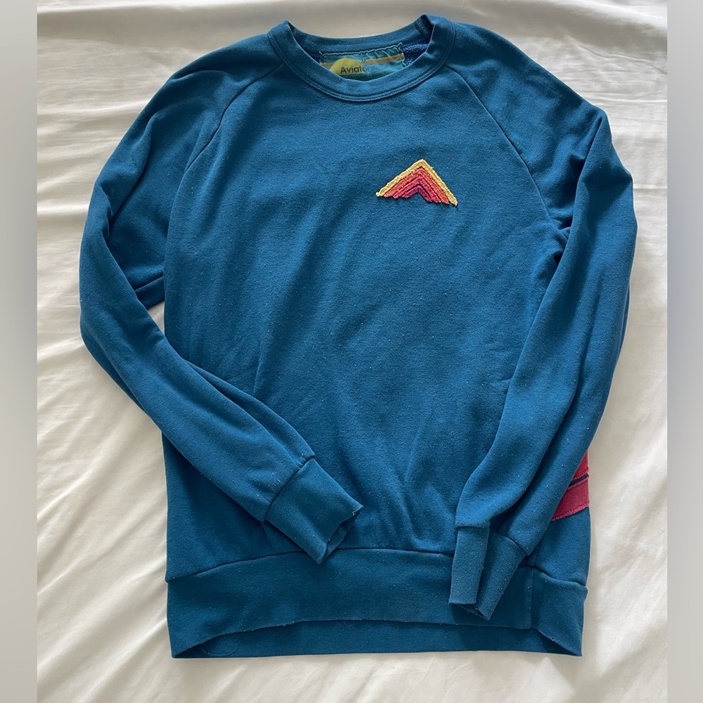 Blue Aviator Nation crewneck.